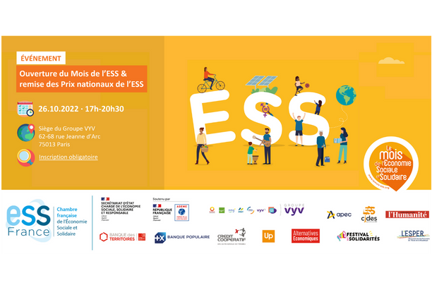 Evénement de lancement du Mois de l'ESS et remise des Prix nationaux de l'ESS 2022