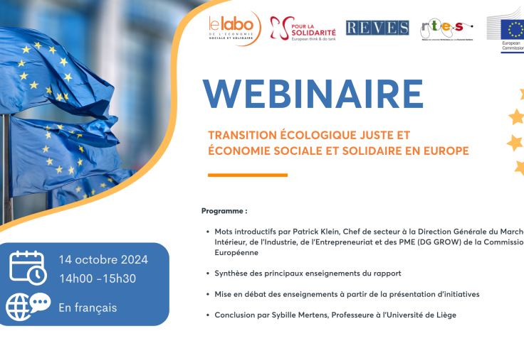 Webinaire sur la transition écologique juste et l'économie sociale et solidaire en Europe