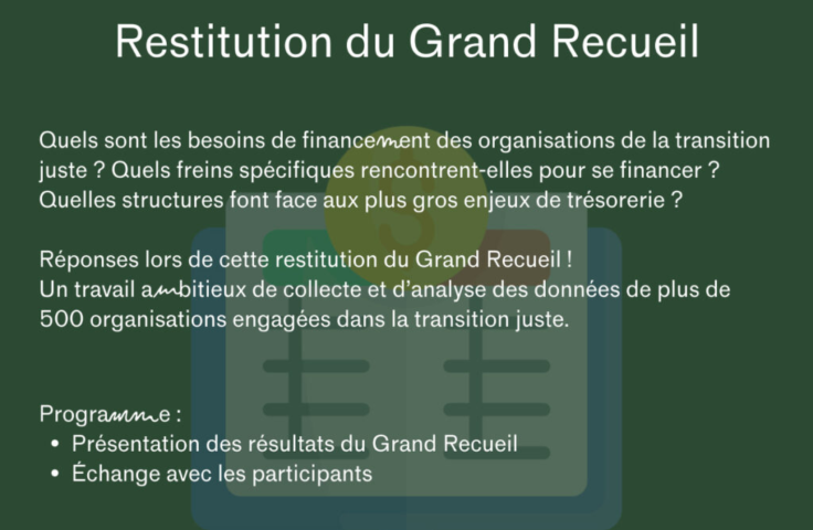 Restitution du Grand Recueil de l'Opération Milliard